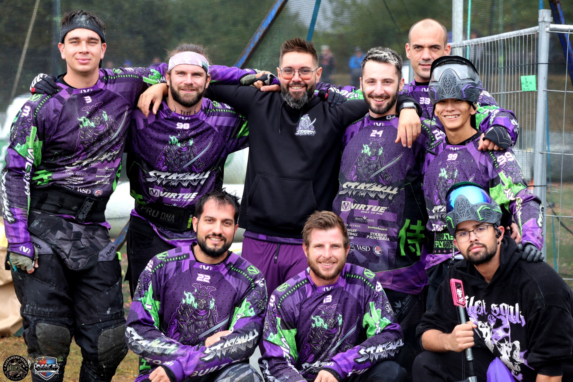 Action en compétition dans un club de paintball du 66